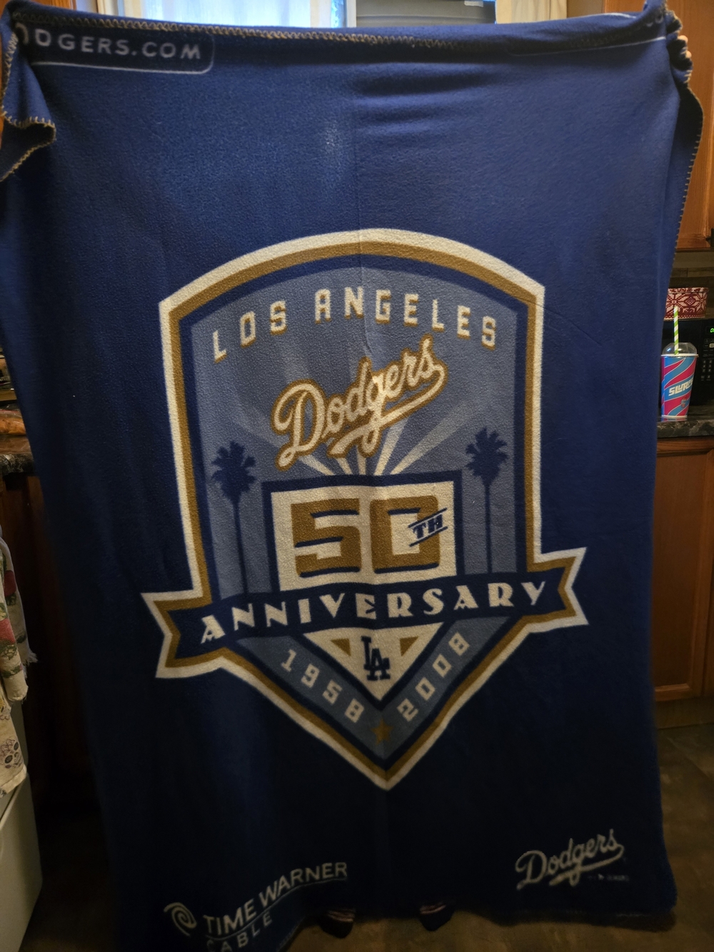 Y2k Vintage Los Angeles Dodgers 50th Anniversary Fleece Throw